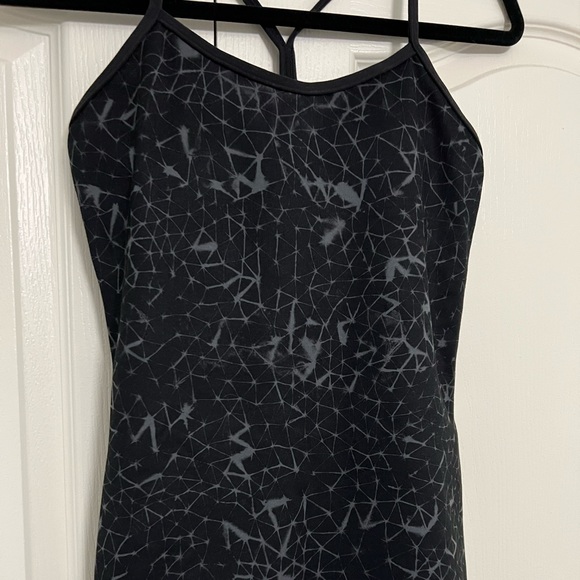 Lululemon Power Y Tank Star Crushed Coal Black / Black Size 6 - Picture 5 of 10
